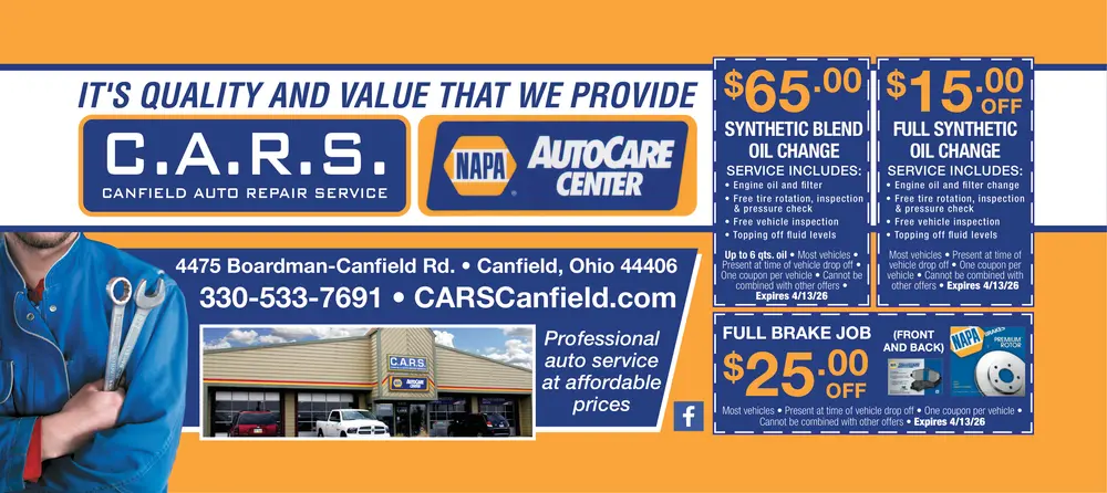 Coupons for C.A.R.S. Canfield Auto Repair Service