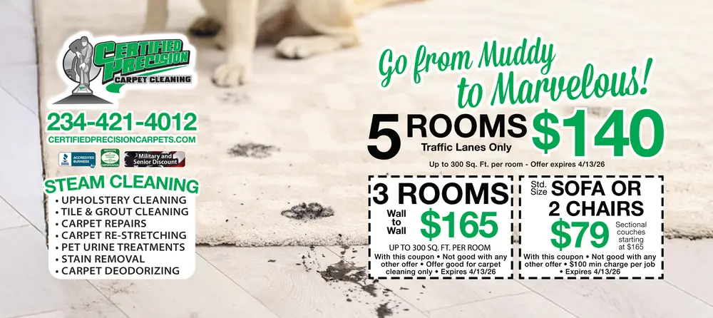 Coupons for Certified Precision Carpet Cleaning