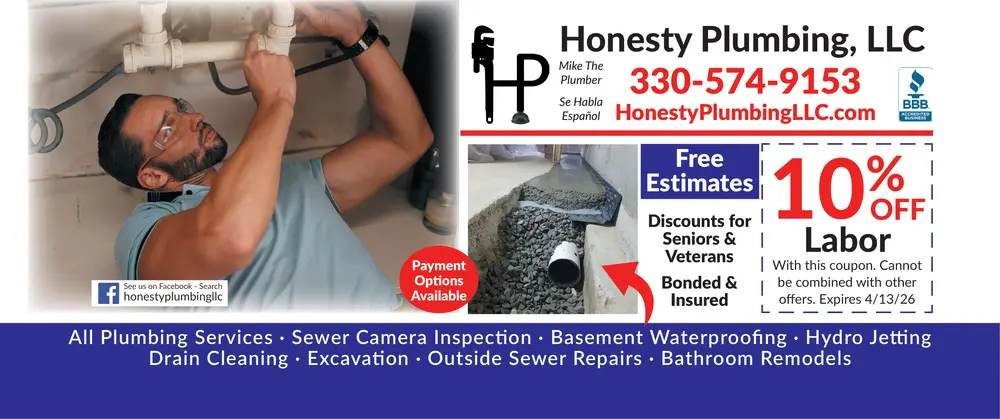 Coupons for Honesty Plumbing, LLC