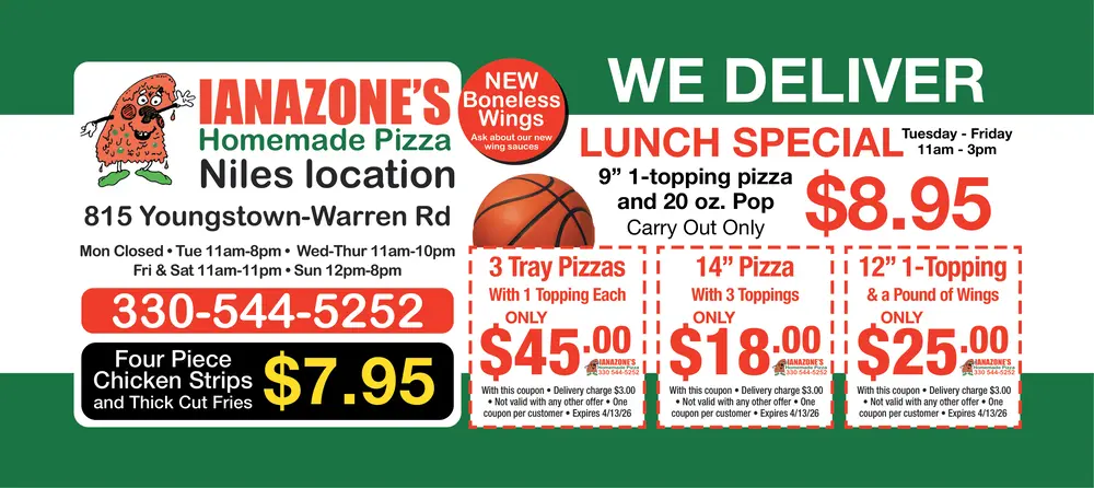 Coupons for Ianazone's Homemade Pizza - Niles