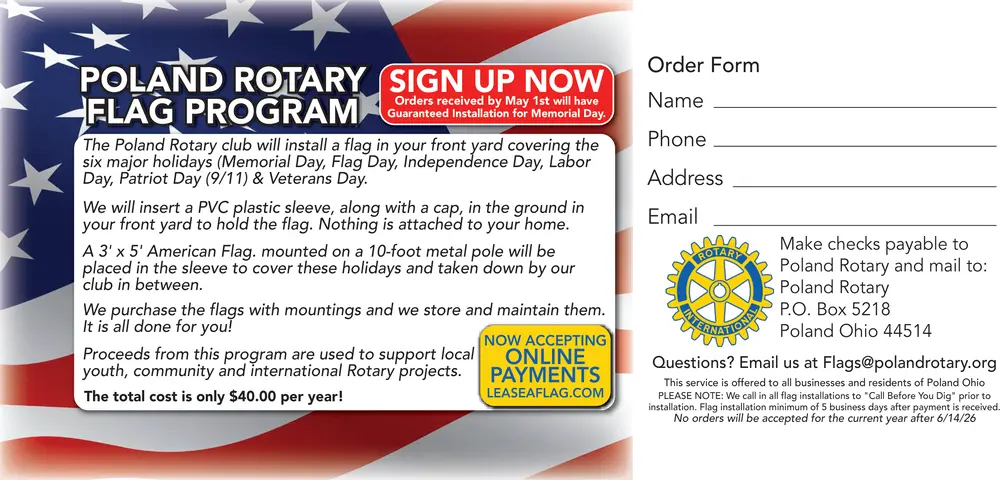Coupons for Poland Rotary Flag Program