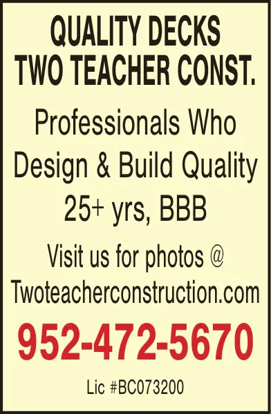 Deck Design & Construction Services in Central Minnesota