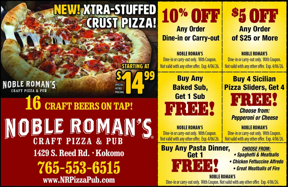 Noble Roman's Craft Pizza & Pub in Kokomo, Indiana