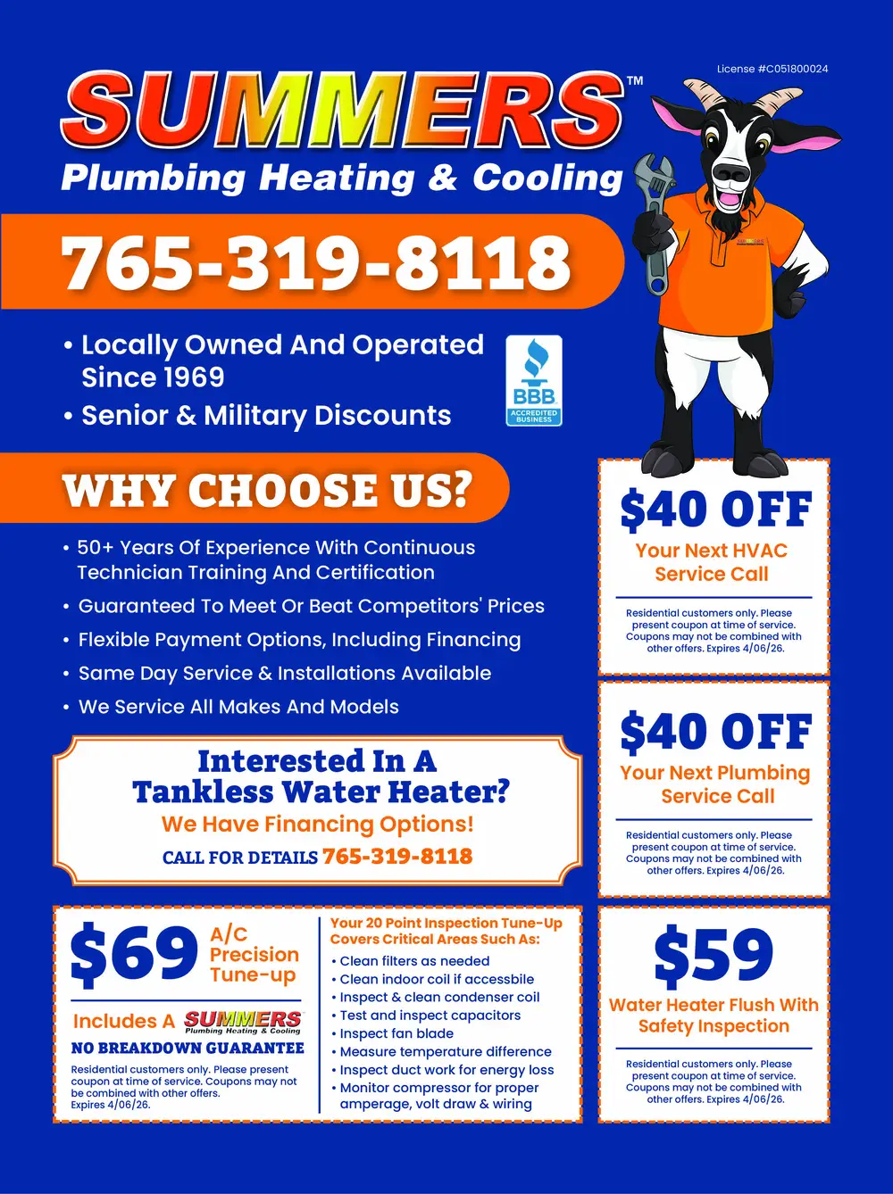 Summers Plumbing Heating & Cooling – Serving Indiana