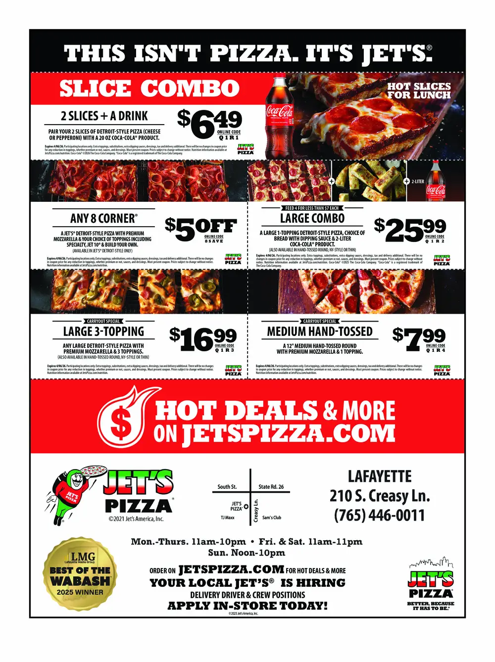 Jet's Pizza - Lafayette, Indiana's Favorite Detroit-Style Pizza