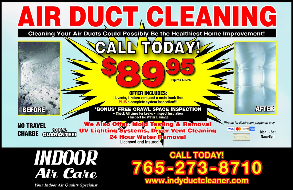 Air Duct Cleaning & Indoor Air Quality Services in Indiana