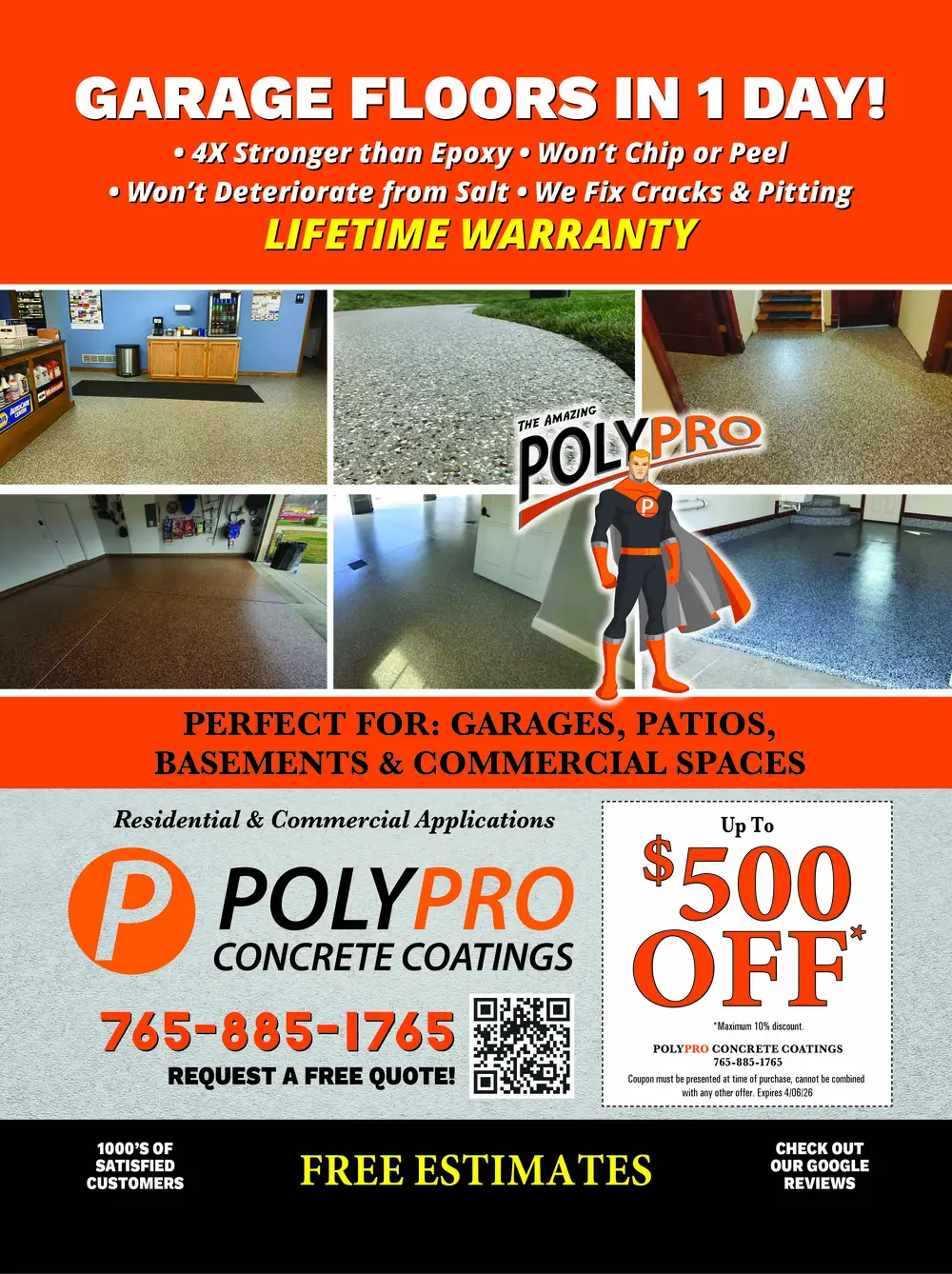Garage & Concrete Floor Coatings in Indiana
