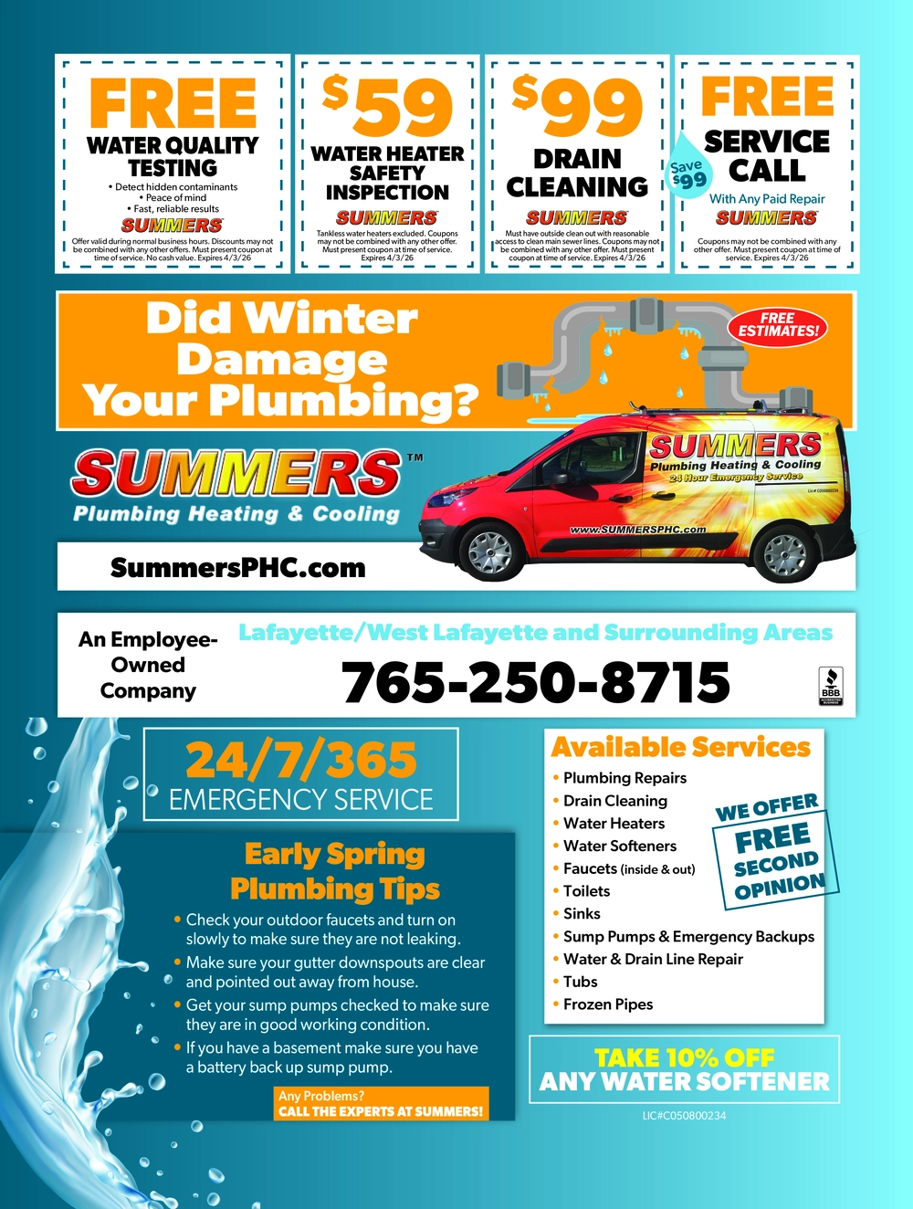 Reliable Plumbing, Heating & Cooling in Lafayette, Indiana