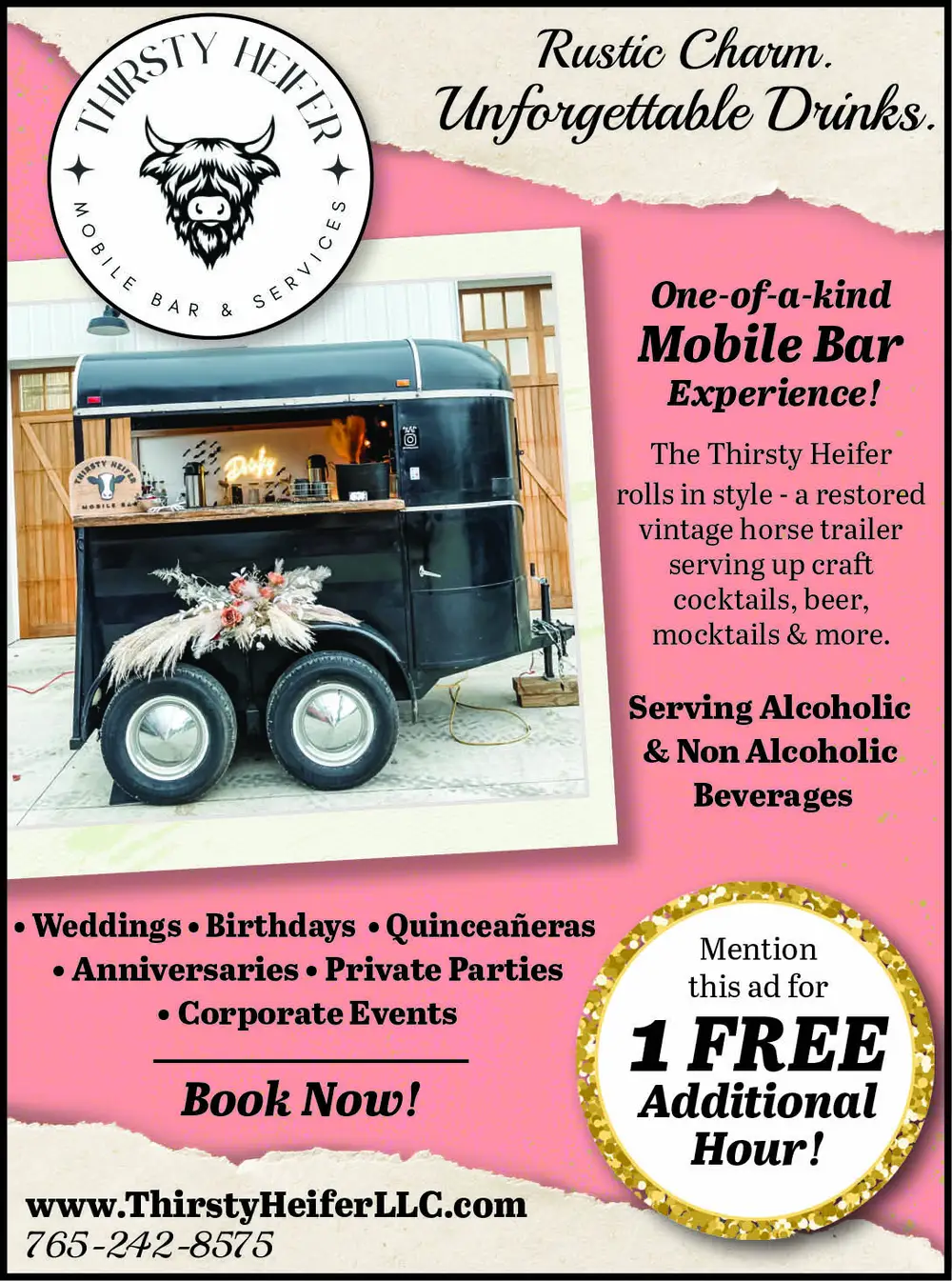Thirsty Heifer Mobile Bar & Services – Indiana’s Unique Mobile Bar
