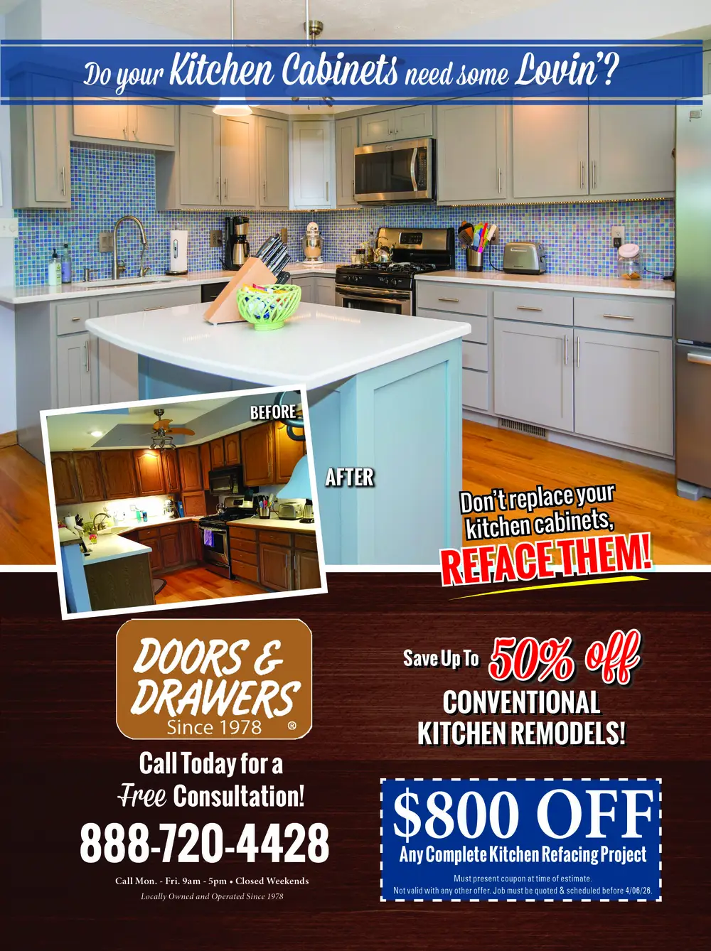 Kitchen Cabinet Refacing & Remodels in Indiana