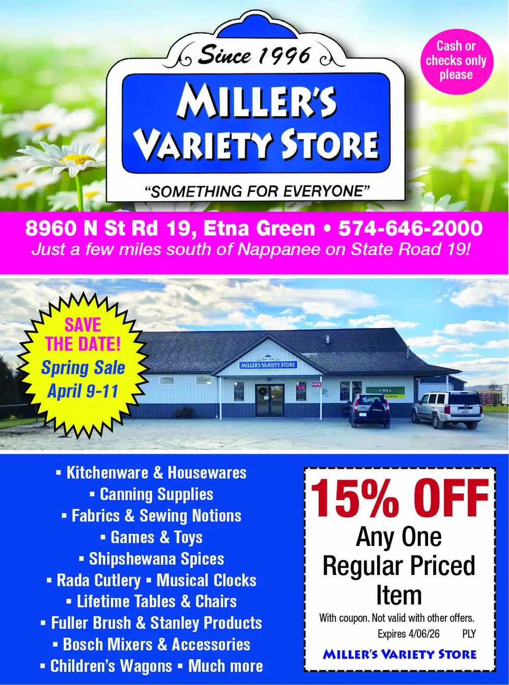 Discover Miller's Variety Store in Etna Green, Indiana