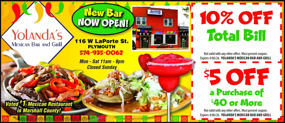 Best Mexican Restaurant in Plymouth, Indiana – Yolanda's