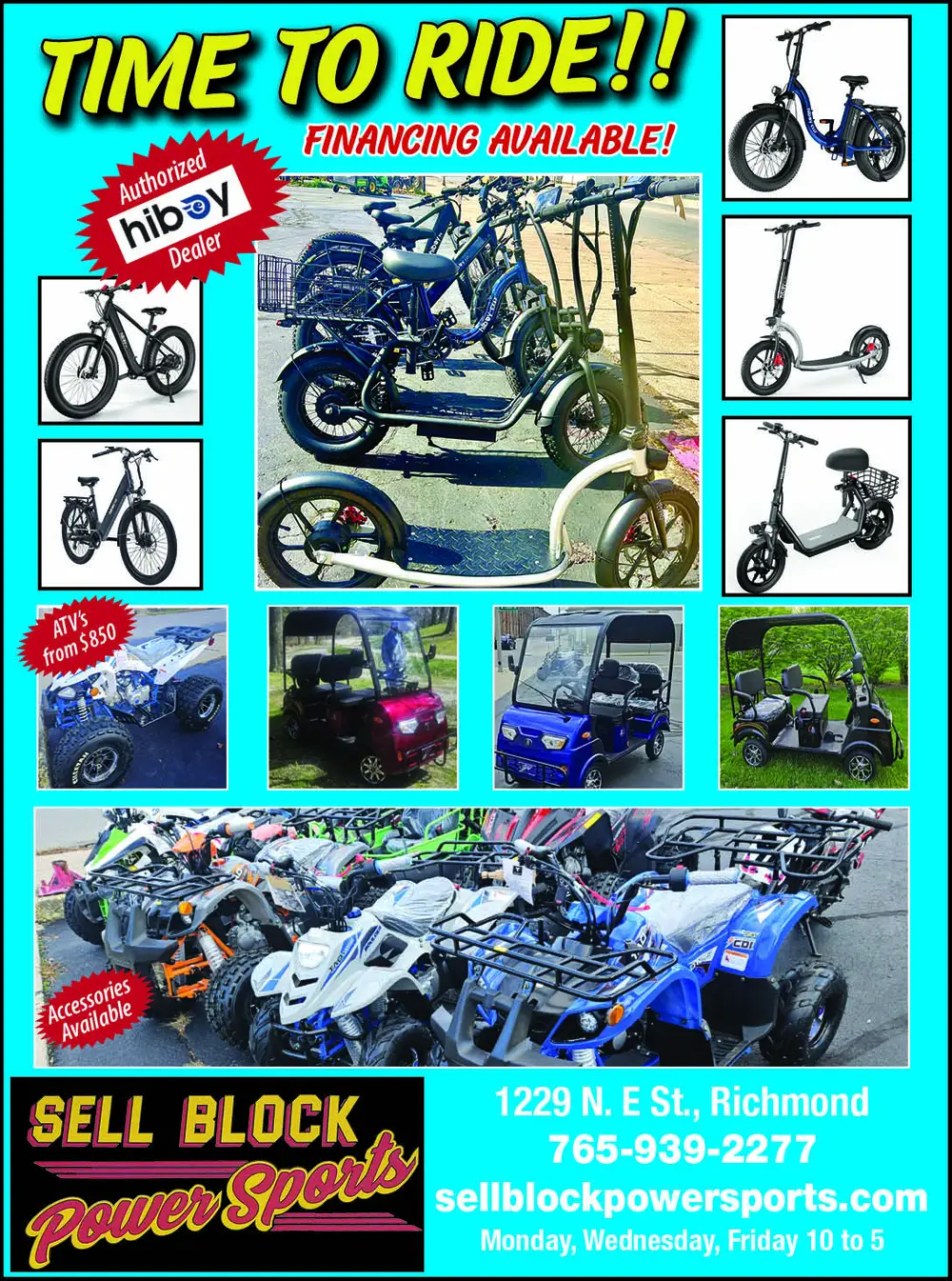 Power Sports, Electric Bikes & ATVs in Richmond, Indiana