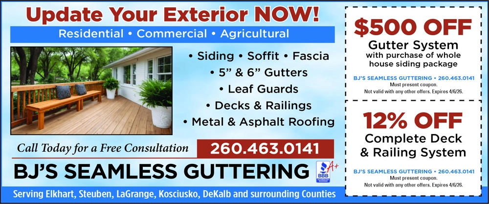 LaGrange, Indiana Exterior Improvements & Seamless Gutters