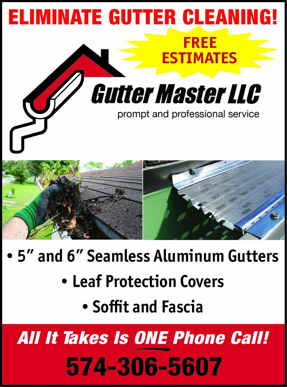 Seamless Gutters & Leaf Protection in Indiana