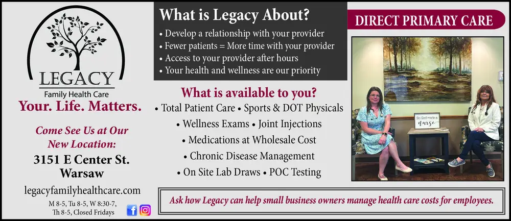 Legacy Family Health Care in Warsaw, Indiana – Direct Primary Care