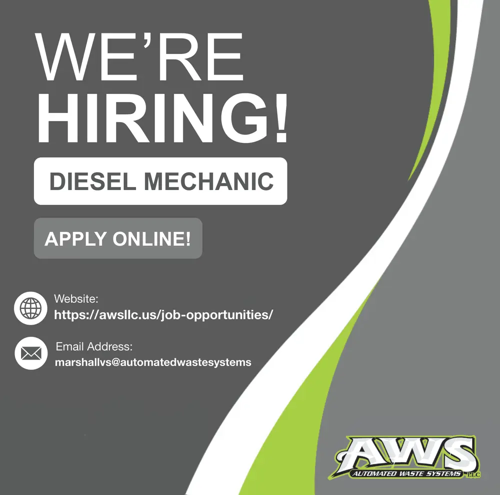 Diesel Mechanic Careers in Iowa – Automated Waste Systems Hiring