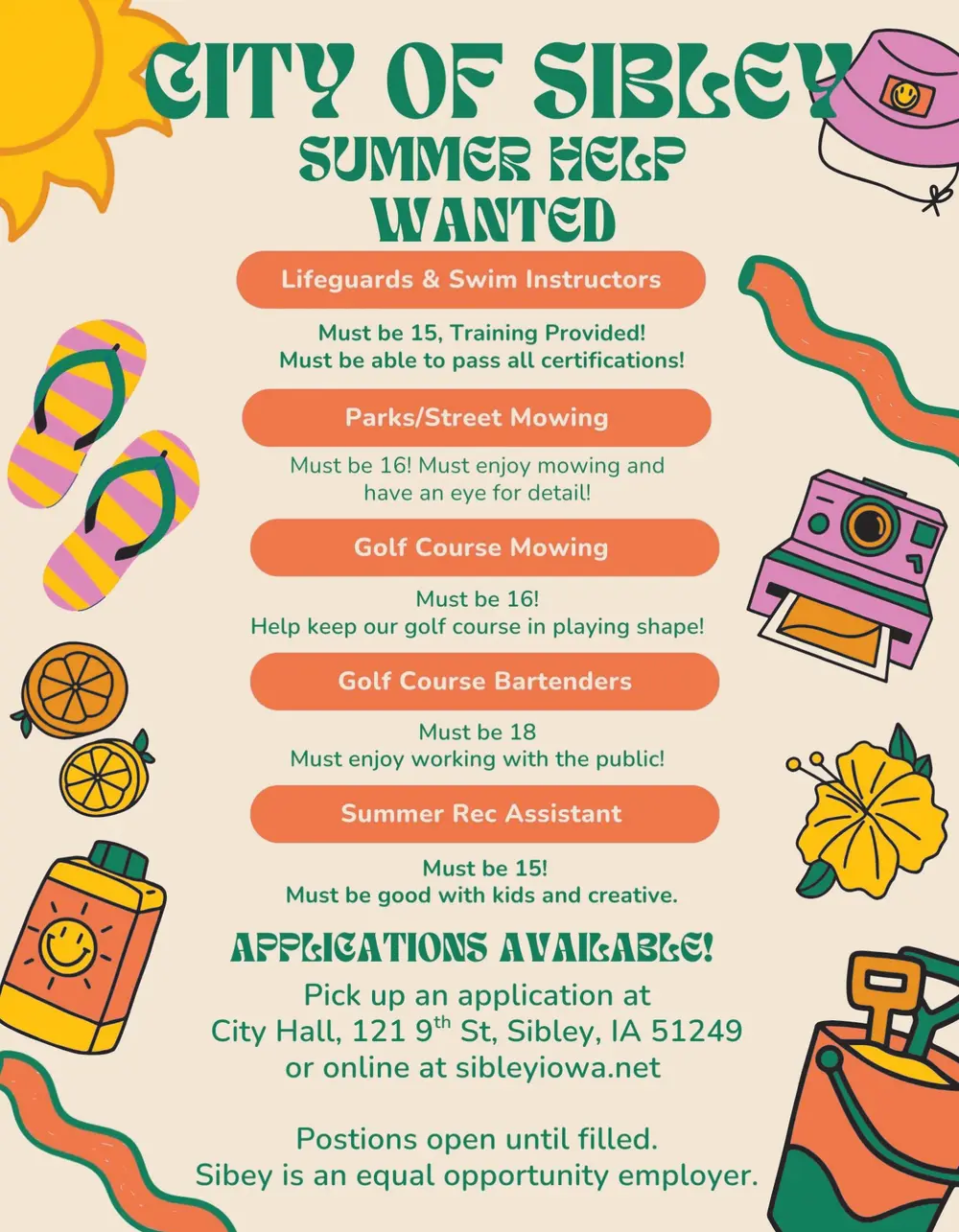 Seasonal Employment Opportunities in Sibley, Iowa