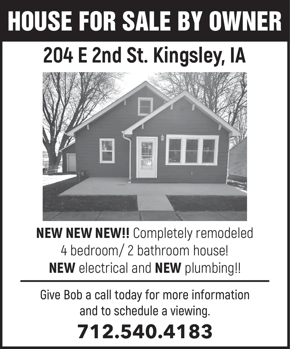 Remodeled 4 Bedroom Home for Sale in Kingsley, IA