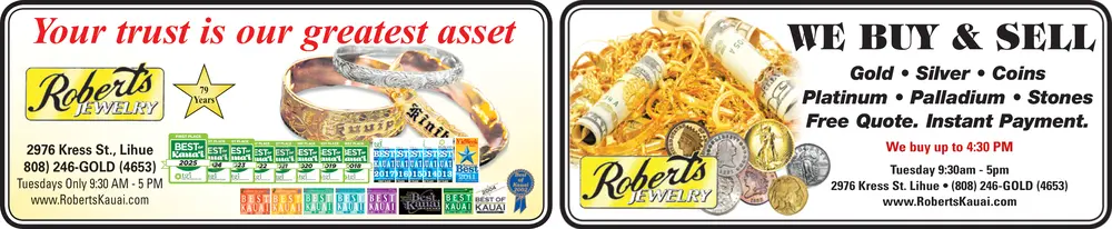Robert's Jewelry – Trusted Jeweler in Lihue, HI