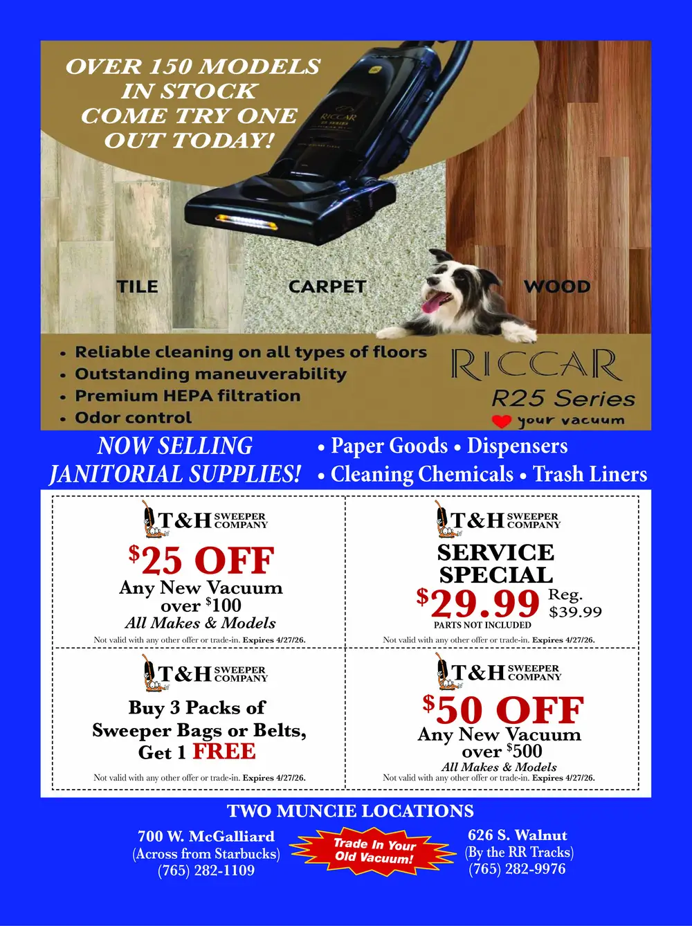 Vacuum Sales & Janitorial Supplies in Muncie, Indiana