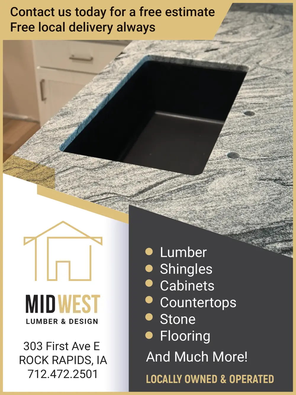 Lumber, Cabinets, and Countertops in Rock Rapids, IA