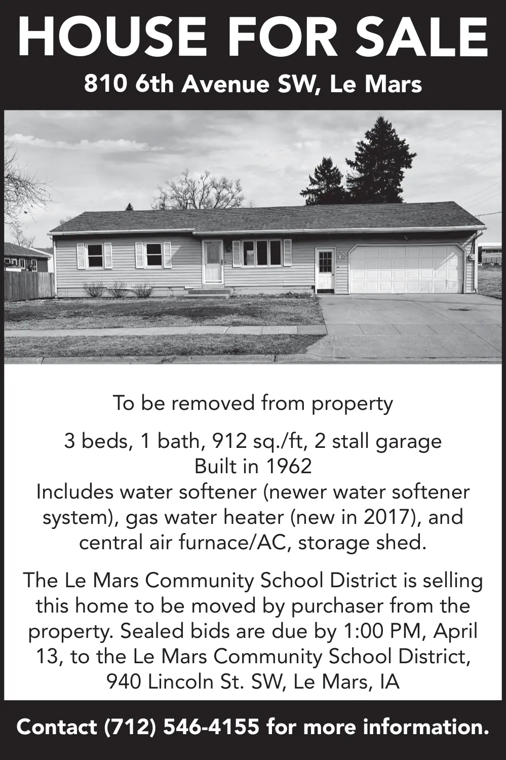 House for Sale in Le Mars, Iowa – Move-In Ready Opportunity