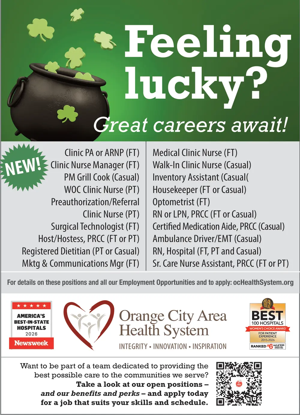 Healthcare Careers in Orange City, Iowa – Orange City Area Health System