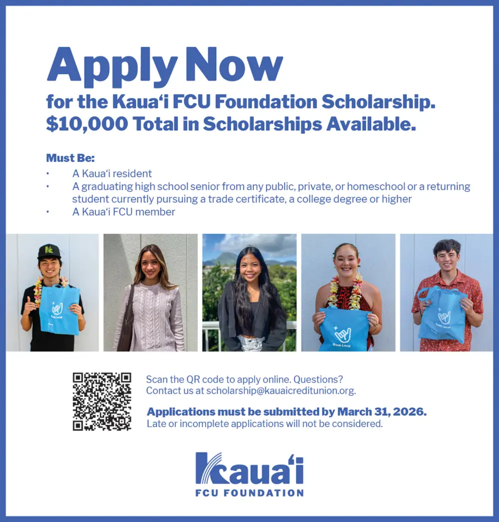 Kaua‘i FCU Foundation Scholarships – Kauai, HI