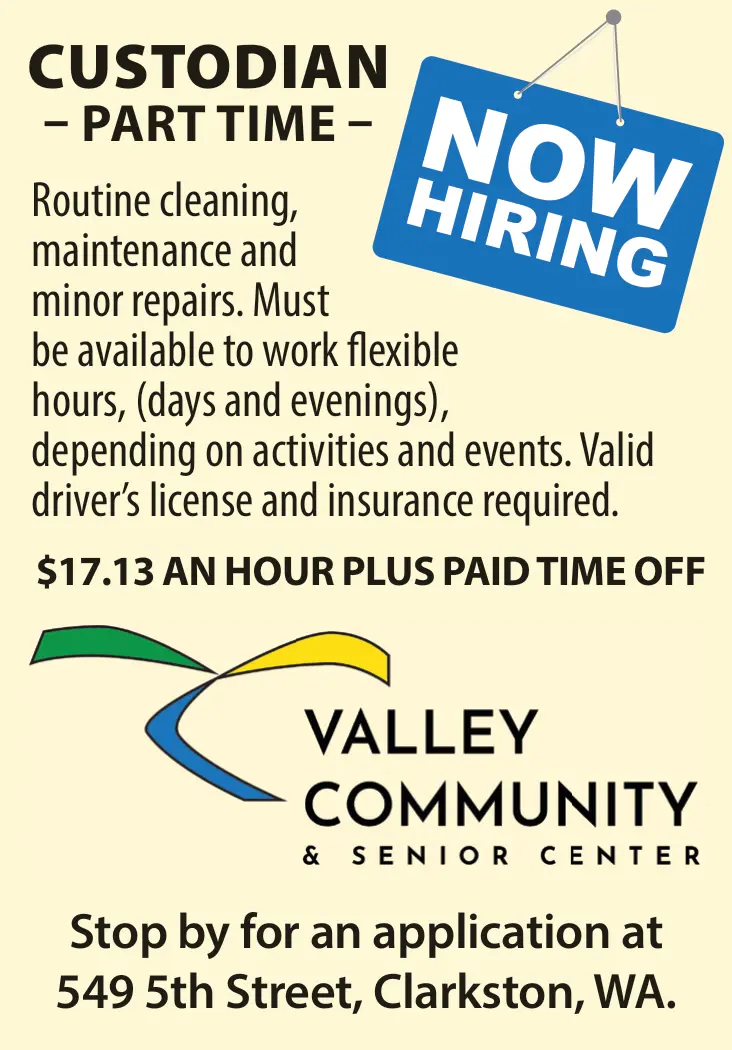 Part-Time Custodian Job – Clarkston, WA