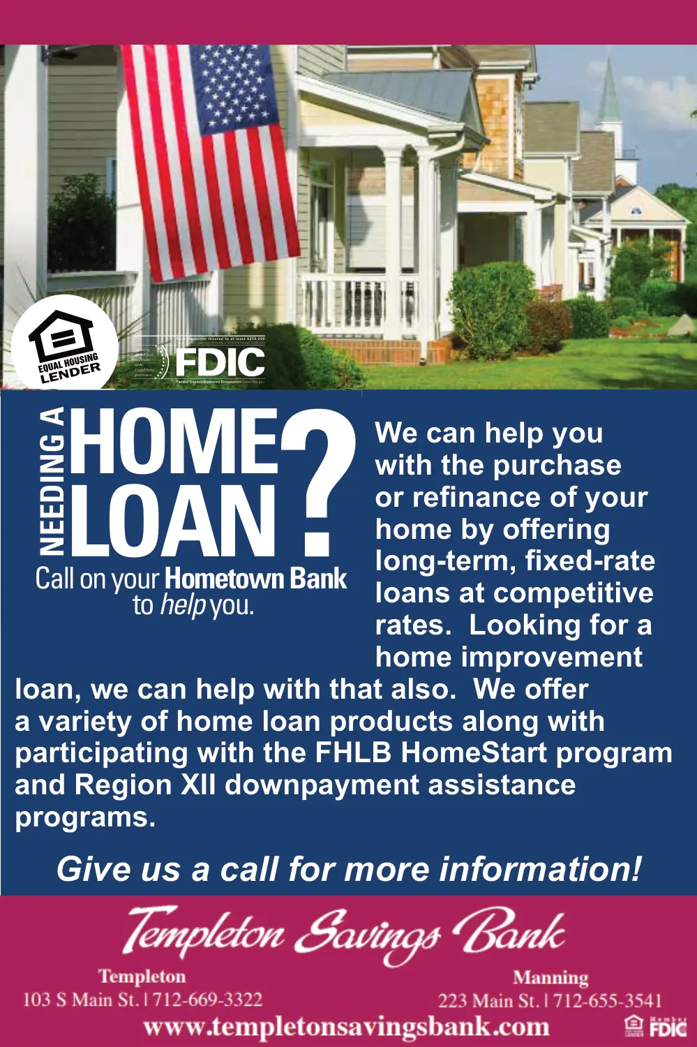 Home Loans & Mortgage Services in Templeton, Iowa