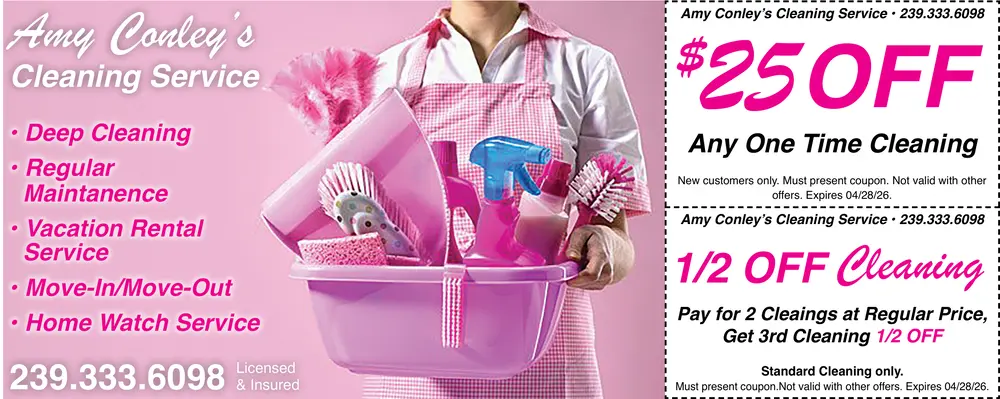 Coupons for Amy Conley's Cleaning Service