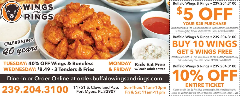 Coupons for Buffalo Wings & Rings
