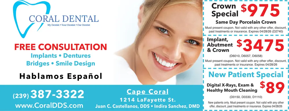 Coupons for Coral Dental - Cape Coral