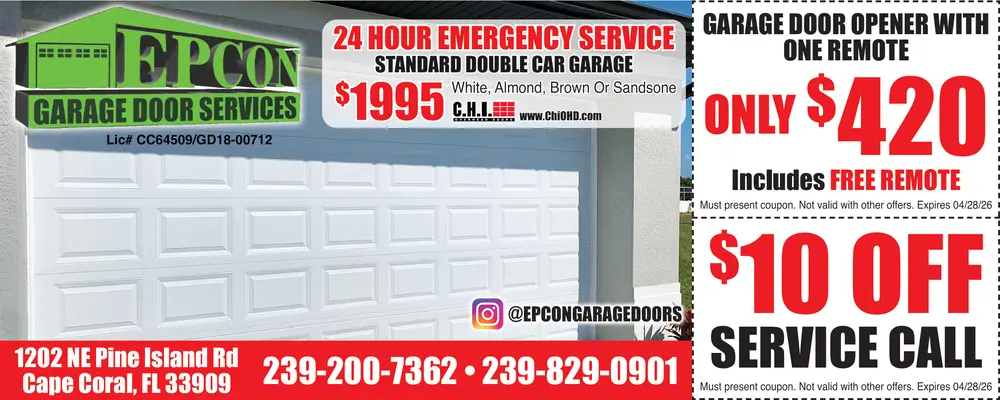 Coupons for Epcon Garage Door Services