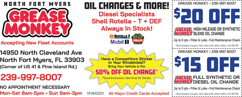 Coupons for Grease Monkey