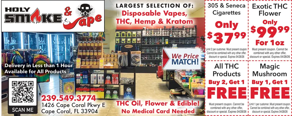 Coupons for Holy Smoke & Vape