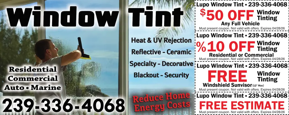 Coupons for Lupo Window Tint