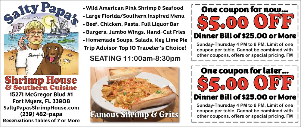 Coupons for Salty Papa's Shrimp House & Southern Cuisine