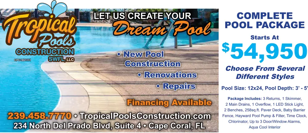 Coupons for Tropical Pools Construction SWFL, LLC
