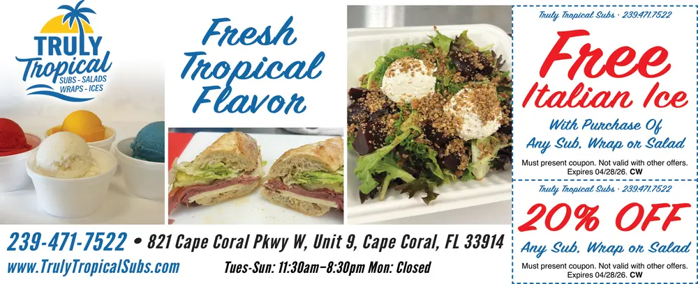 Coupons for Truly Tropical Subs