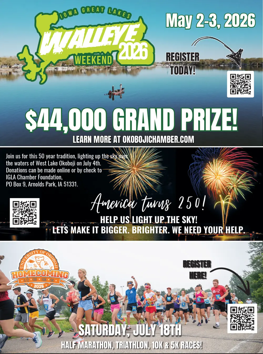Iowa Great Lakes Events & Walleye Weekend – Arnolds Park, Iowa