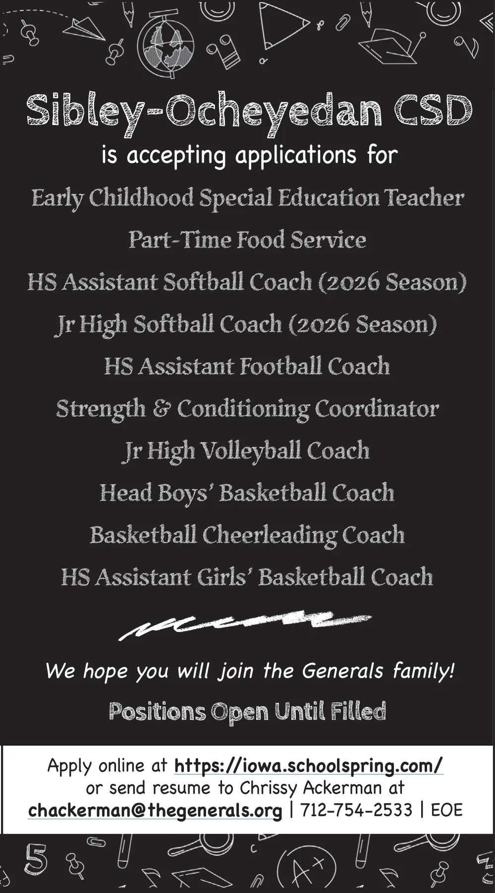 Sibley-Ocheyedan CSD Careers & Opportunities in Sibley, Iowa