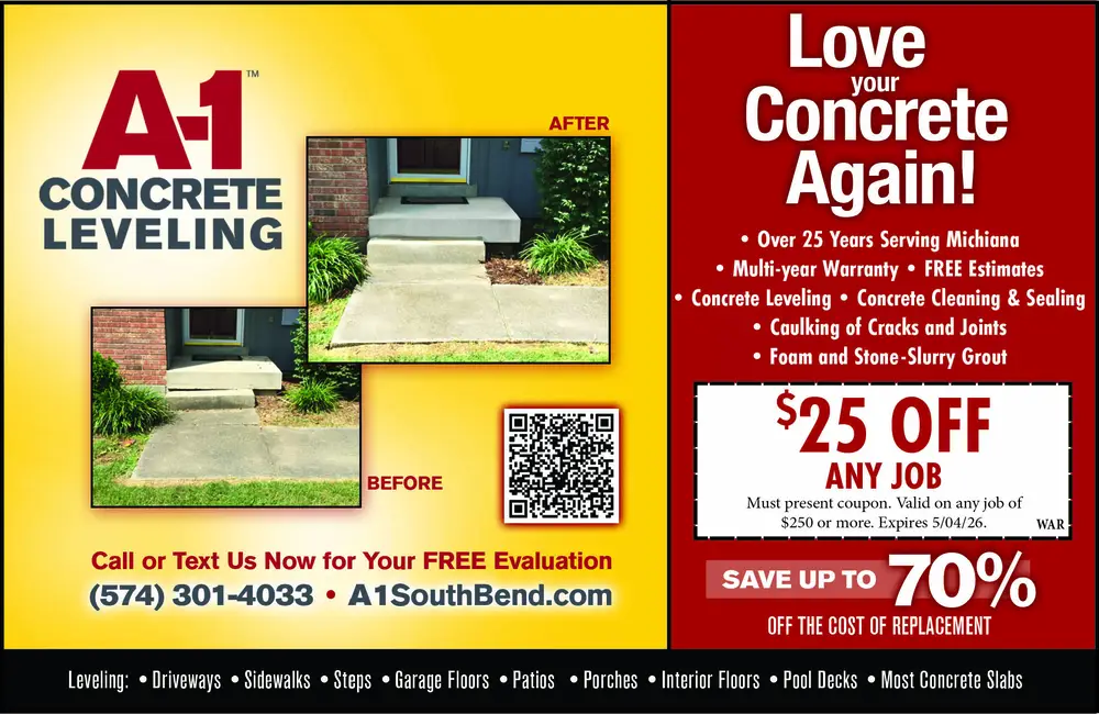 Concrete Leveling & Repair in South Bend, Indiana