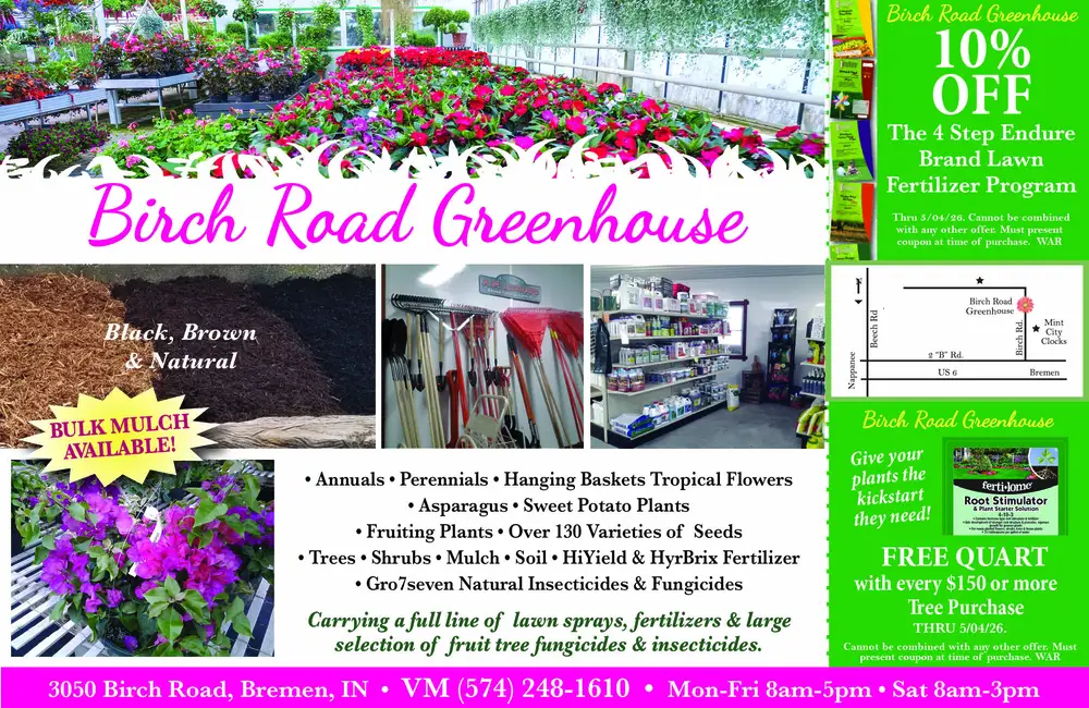 Birch Road Greenhouse – Bremen, IN Garden Center & Nursery