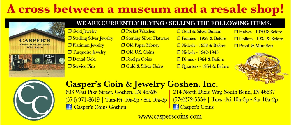 Casper’s Coin & Jewelry – Goshen, IN | Coins, Jewelry & Bullion