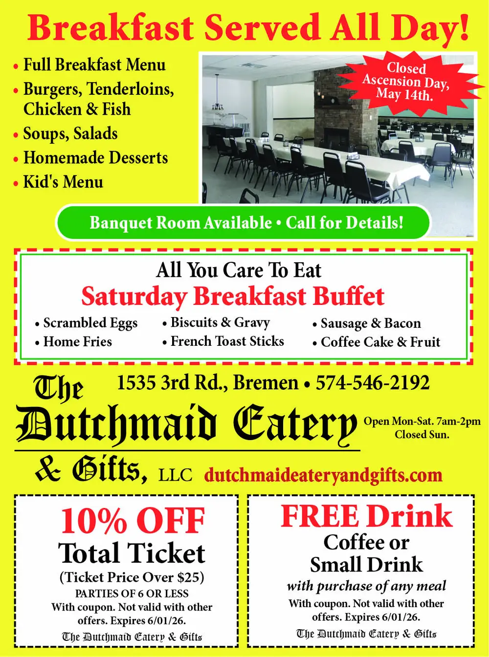 Dutchmaid Eatery & Gifts - Bremen, Indiana’s Best Breakfast & Gifts