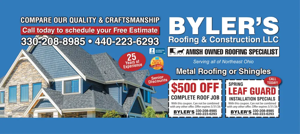Coupons for Byler's Roofing & Construction LLC