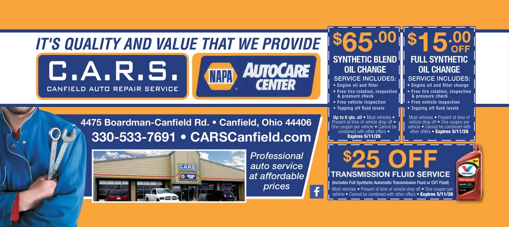 Coupons for C.A.R.S. Canfield Auto Repair Service