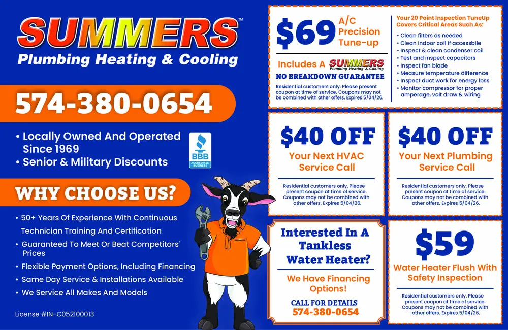 Indiana HVAC & Plumbing Services | Summers Plumbing Heating & Cooling